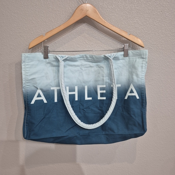 Athleta Teal Ombre Tote Bag - Picture 1 of 3